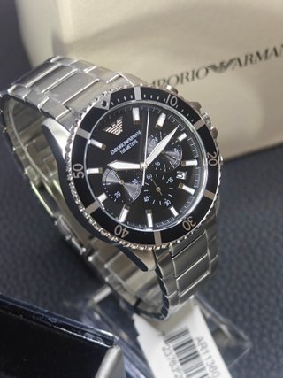 Reloj Emporio Armani Cronógrafo Negro/Plata