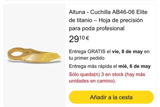 Cuchilla superior Altuna AB46-06