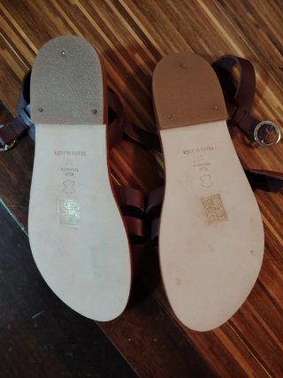 Sandalias de tiras mujer burdeos
