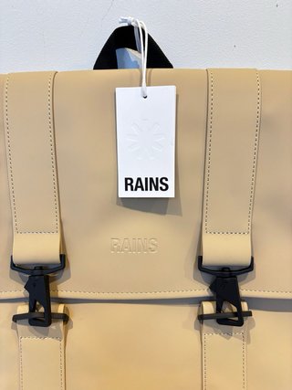 Mochila Rains Impermeable Beige Nueva