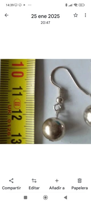 Pendientes Plata de Ley