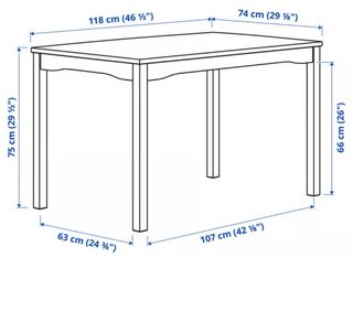 Tavolo da pranzo in legno massello IKEA