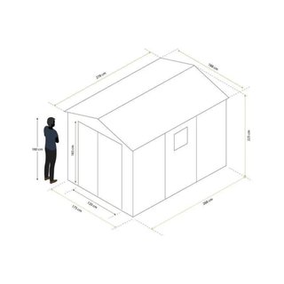 Caseta jardín resina Graciella beige 5,23 m²