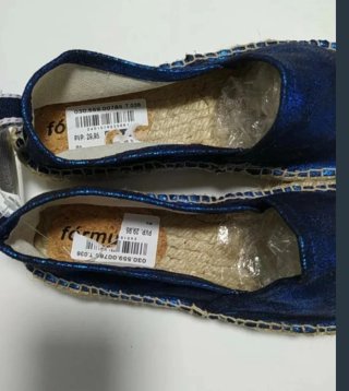 Alpargatas Azul y Dorado Talla 36