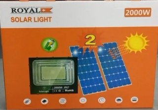Foco Solar LED Royal 2000W con 2 placas