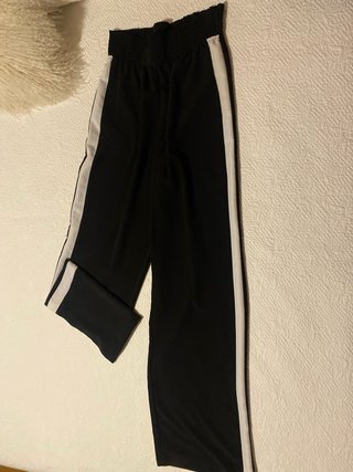 Conjunto Top y Pantalón Rayas Blanco y Negro