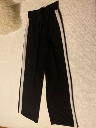 Conjunto Top y Pantalón Rayas Blanco y Negro