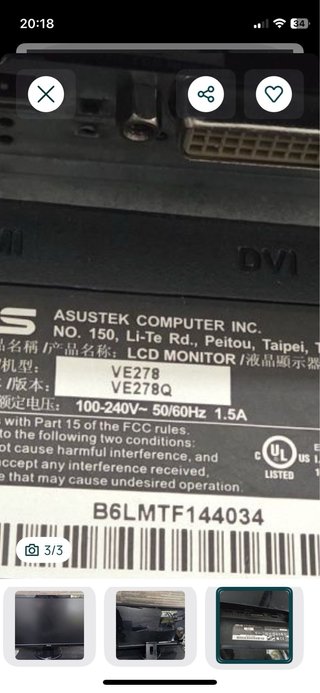 Monitor Asus 27 Preto/Prata