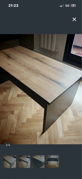Mesa elevable madera y metal