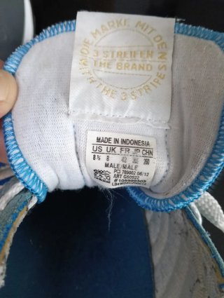Zapatillas Adidas Azul y Blanco Talla 42