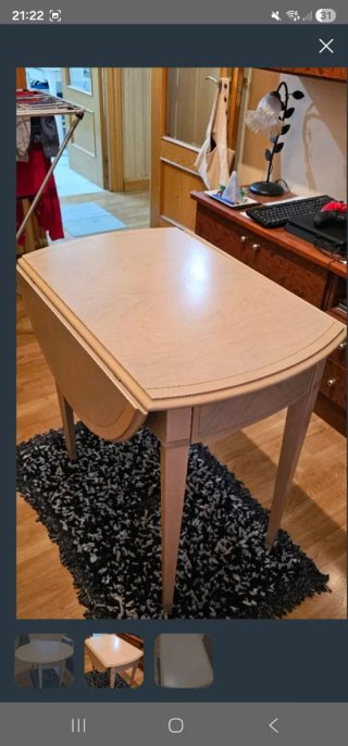Mesa de comedor redonda extensible