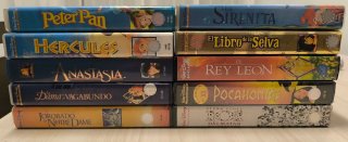 Lote Películas VHS Disney Clásicos
