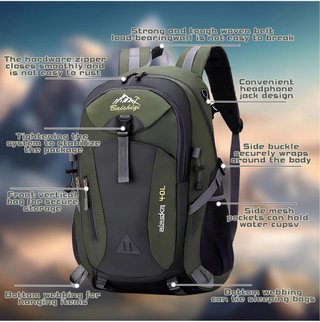 Mochila senderismo 40L verde