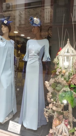 Vestido de fiesta azul talla única