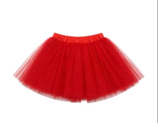 Falda Tutú Roja Brillante
