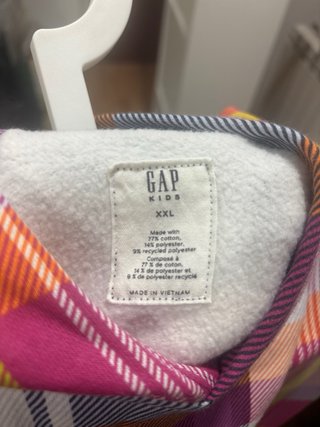 Sudadera Gap cuadros multicolor