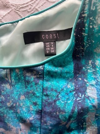 Vestido Coctel Coast London Azul/Verde