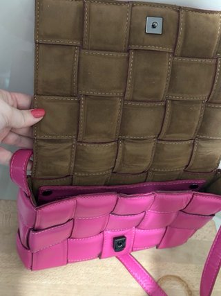Borsa tracolla pelle rosa