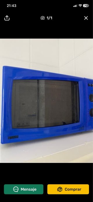 Microondas Zanussi Azul
