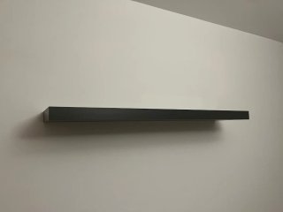 Juego de 3 baldas negras de madera