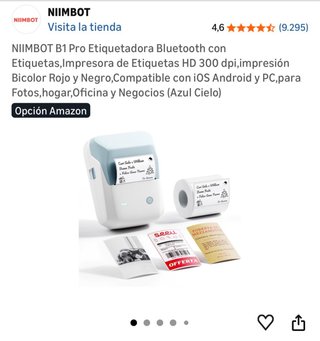 NIIMBOT B1 Pro Etiquetadora Bluetooth Azul Cielo