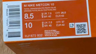 Nike Metcon 10 T42 Naranja y Azul