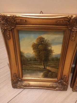 Quadro olio su tavola anni 70-80