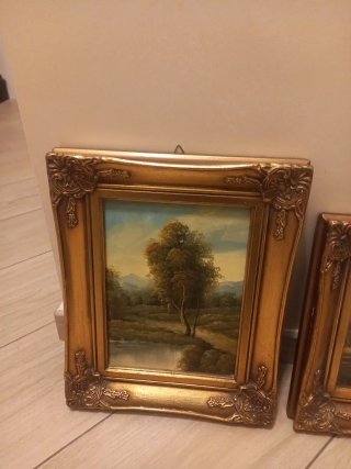 Quadro olio su tavola anni 70-80