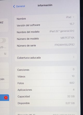 iPad 6ª Gen Plata