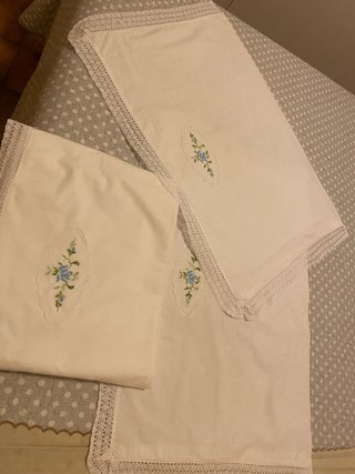 Lenzuola e federe cotone blu
