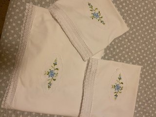 Lenzuola e federe cotone blu