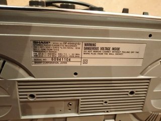 Radio Cassette Sharp GF-4500 Plata,