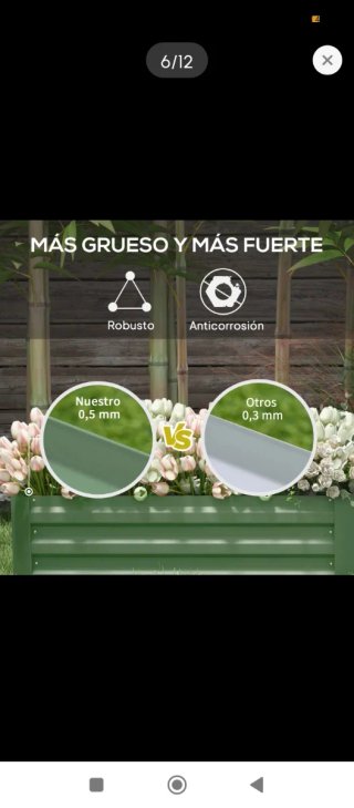 Jardinera Metálica Verde