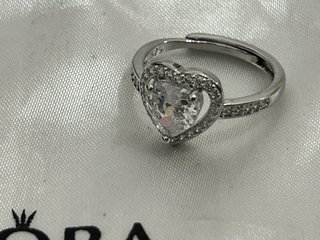 Anello Cuore Argento 925 Regolabile