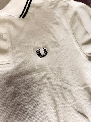 Polo Fred Perry Blanco Talla M/L