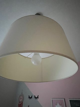 Lámpara colgante pantalla blanca