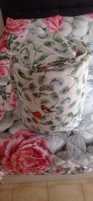 Juego de sábanas con estampado de pájaros
