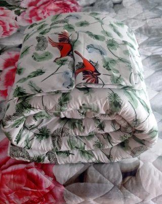 Juego de sábanas con estampado de pájaros