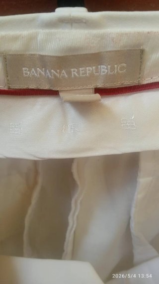 Pantalón Vestir Blanco Mujer Banana Republic