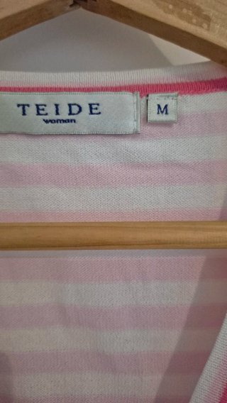 Conjunto top y chaqueta de rayas rosa y blanco