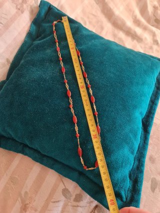 Vintage de Oro 12k y Cornalina Natural (80 cm)