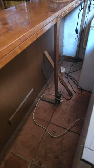 Barra de madera rústica