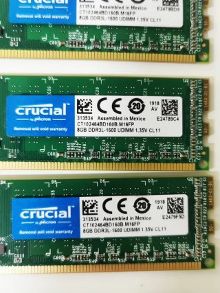 8x8GB Memoria RAM DDR3 Crucial Micron