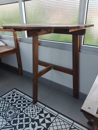 Mesa Plegable Ikea Askholmen Madera Marrón