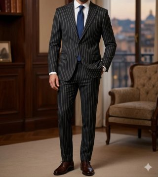 Abito da cerimonia uomo righe Tg.50