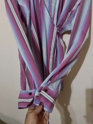 Blusa premamá rayas rosa y morado