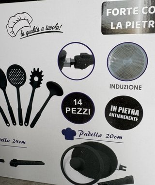 Nuovo Set Padelle Alte Nere DGBAVARIA 14 Pezzi