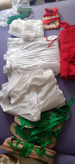 Lote traje Masero y manta festera Alcoy