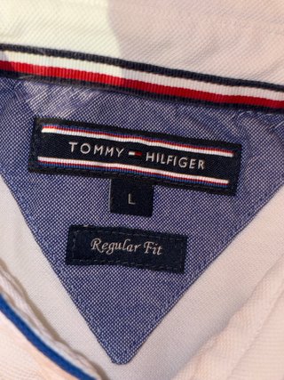 Tommy Hilfiger polo blanco cuello mao L