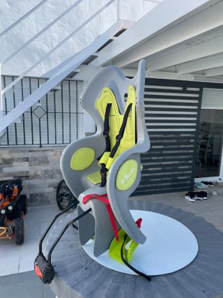 Silla Portabebés Bici Niños Btwin Gris